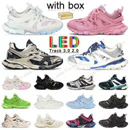 With Box Designer Triple-S Track 3.0 Casual Shoes balencaigalies Tracks LED Sneakers Black White Green Transparent Nitrogen Crystal 17FW men women Outdoor Trainers