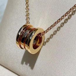 High quality fashion necklace classic small waist cylindrical sliding pendant necklaces Jewellery with exquisite packaging box277J