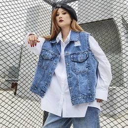 Women's Blouses SuperAen 2023 Autumn White Loose Casual Korean Style Shirt Retro Fashion Denim Vest Tops