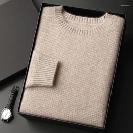 Men's Sweaters Autumn/Winter Cashmere Sweater O-neck Plus Size Long Sleeved Pullover Business Casual Wool Top