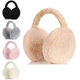 Ear Muffs JJYY1pc Soft Plush Warmer Winter Warm Earmuffs for Women Solid Color Earflap Outdoor Cold 231204