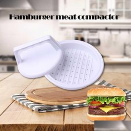 Meat Poultry Tools Potry Hamburger Maker Round Shape Press Non-Stick Burger Chef Cutlets Beef Grill Patty Mould Drop Delivery Home Gard Dhwbr