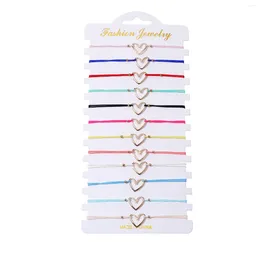 Link Bracelets 12 PCS Fashion Alloy Love Simple For Boys And Girls Couples Multi Colour Bracelet Set