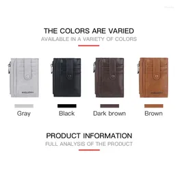Card Holders PU Leather Wallet Credit Holder Coin Purse Casual Money For Case Men Women Fashion Bag