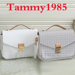 Top Quality Messenger Bags Classic postman handbag Women Shoulder bag Crossbody purse Lady Paris Printing white flower and grid To297k
