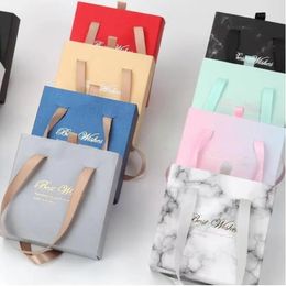 100pcs Personalized Jewellery Drawer Box Portable Jewelry Packaging Custom Logo Necklace Earrings Ring Cardboard Gift Box