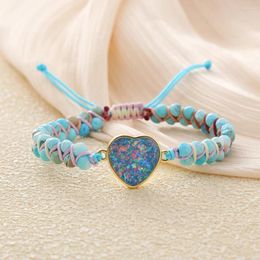 Charm Bracelets Loving Opal Faced Mini Stones Ocean Wrap