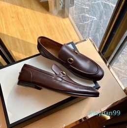 luxurious Italian Men Dress Oxford Genuine Leather Moccasins Black Men Designer Loafers Men Classic High Quality Wedding Office Formal