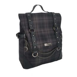 Plaid Gothic Punk Rock Chain Backpack Women Techwear Goth Sac A Dos Mochilas School Bags For Teenage Girls Bagpack 210913267A