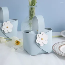 Gift Wrap 5Pcs Easter Candy Box With Flower Ramadan Decoration 2023 Wedding Birthday Party Leather Supplies Bag Packaging