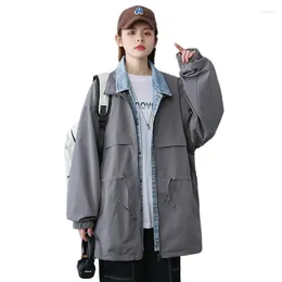 Men's Jackets #2439 Unisex Coats Man And Woman Plus Size M-5XL Vintage Spring Long Sleeve Jacket Coat Men Denim Collar Outwear Black