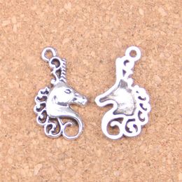 75pcs Antique Silver Bronze Plated horse head Charms Pendant DIY Necklace Bracelet Bangle Findings 26 15mm234W