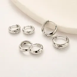 Hoop Earrings 6Pcs/set Metal Huggie Minimalist Circle Stainless Steel Big Small Unisex