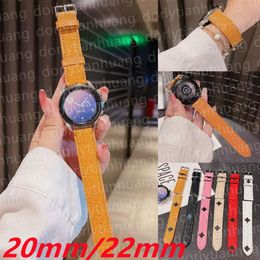 20mm 22mm Bands for Samsung Galaxy Watch Active 2 40mm 44mm 3 Gear Sport Wrist Bracelet Replacement Luxury PU Leather Watchband 20262i