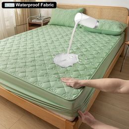 Mattress Pad 2024 Waterproof Jacquard Cover Protector Skin Friendly Fitted Sheet Latex Mat Thicken Bed 120 180200x200cm 231202