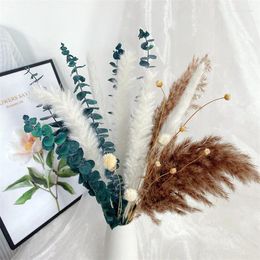 Decorative Flowers Natural Pampas Grass Festive Party Tails Dried Boho Home Decor Dekoration Vases Trockenblumen Decoration