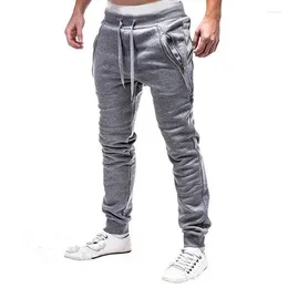 Men's Pants Autumn KPOP Fashion Style Harajuku Slim Fit Trousers Loose All Match Drawstring Casual Solid Zipper Pockets Sweat