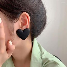 Stud Earrings 2023 Eardrop For Women Candy Heart Ear Circle Macaron Color Accessories Cute Charm Nails Party Gift 925 Silver