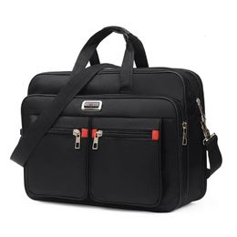 Briefcases Fashion Large Capacity Men's Briefcase Multifunction 14" Laptop Bag Office Male Shoulder Messenger Bag Business Handbag 231204