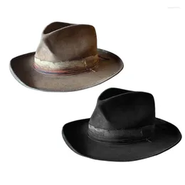 Berets Flat Top Hat Adult Costume Fedora Cap Party Props Headwear Unisex Panama