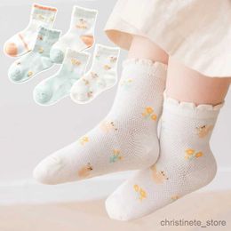 Kids Socks 5 Pairs/Lot Summer Children Cotton Socks Fashion Mesh Cartoon For Spring New 0-12 Year Kids Teen Student Boy Girl Baby Sock