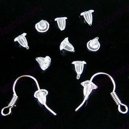 Sell 2000Pcs lots Useful white Transparent Plastic Earrings Back Stopper 4mm DIY Earrings Accessories257a