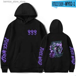 Men's Hoodies Sweatshirts Hot Print Juice WRLD Black Hoodies Men Women Sweatshirts Unisex Tracksuits Hip Hop Rapper Streetwear Casual Boys Girls Pullovers Q231204