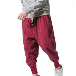 Men's Pants Black Red Hip Hop Streetwear Fashion Jogger Harem Trousers Man Casual Sweatpants Male Big Size 4XL