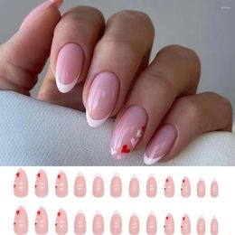 False Nails Nail Tips Fake Nials DIY Press On Long Almond Heart French