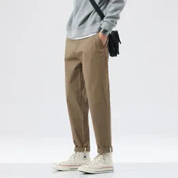 Men's Pants 2024 Spring Men Business Casual Korean Work Wear Fashion Cotton Straight Male Trousers Clothing Plus Size