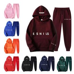 Designer Hooded tracksuit sets Luxury womens hoodie Printed letter pullover Designer Fashion casual pants Luxury hoodie Couples essehoodies S-3XL14 Colours