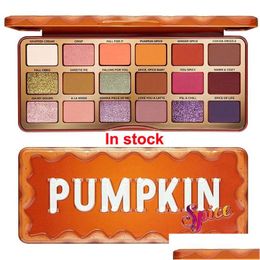 Eye Shadow Pumpkin Eyeshadow Palette Makeup 18 Colour Classic Colours Spice Shimmer Matte High Quality Drop Delivery Health Beauty Eyes Dhqf5