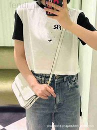 Women's T-shirt Designer Brand 2023 Early Autumn New Air Panda Black and White Letter Printed Short Sleeved Top for Women 50BC