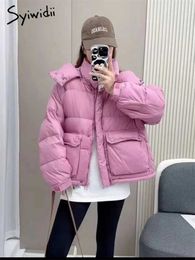 90 Duck Down Jacket Women Fall Winter Long Sleeve Thicken Warm Oversized Puff Jackets Chic with a Hood Coats