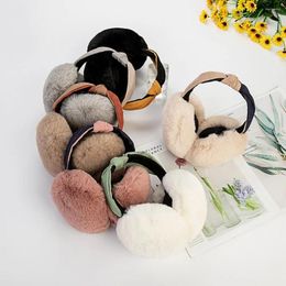 Berets Fashion Ear Warmer Women Men Soft Plush Earmuffs Two-color Headband Ear-Muffs Foldable Earflaps Winter Warm