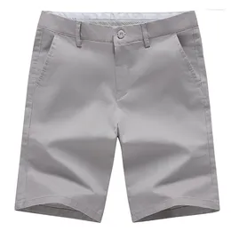 Men's Shorts Men Summer Cotton Middle Waist Male Luxury Casual Business Beach Stretch Chino Classic Fit Short Home