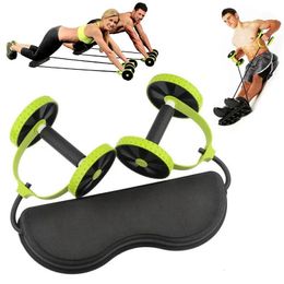 Ab Rollers Abdominal Double Wheel Roller Home Gym Muscle Waist Arm Exercise Fitness Equipment Pull Rope Resistance Bands Slimming Device 231104