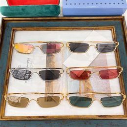 Sunglasses High Quality New family INS network red metal half frame personalized hip hop sunglasses GG1278S