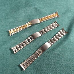 For Rolex Strap 13mm 17mm 19mm 20mm Stainless Steel Watchband Curved End Bands Replacement Watches Accessories331q