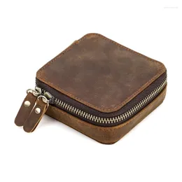 Jewellery Pouches R2LE Compact Leather Sleeve Cowhides Bags Stylish Storage Box For Watches