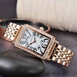 New Style Classic Frenk Square Diamond Series Luxury Designer Watch Advanced Woman Watches Full Function Quarz Chronograph Watch