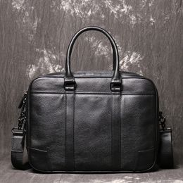 Briefcases Men's Briefcases Laptop Bag Office s for Men Cover Messenger s Leather Computer s Business Handbag 231204
