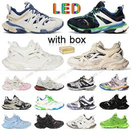 Designer Schuhe Trilha 3 3.0 LED Menino Mulheres Casual Sapatos com Box Triple S Cloud Braço Branco Plate Formome Treme Tess.S.Tênis de plataforma impressa no treinador de gomma nylon