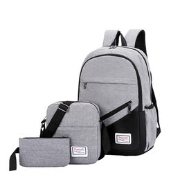 SHUJIN New 3 Pc set Anti Theft Backpack Men Women Casual Backpack Travel Laptop School Bags Sac A Dos Homme Zaino310k