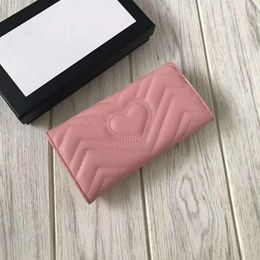 fashion purses clutch designer brand women wallets genuine leather wallet with box dust bag long wallet221Q