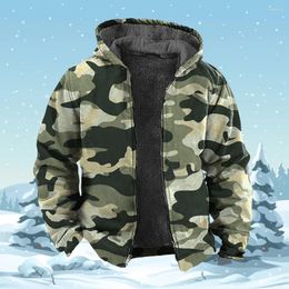 Men's Hoodies Warm Hoodie 2023 Winter Jackets Men Zip-up Fleece Male Coat Camouflage Padding Parka Clothing Windbreaker Outerwears