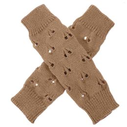 Knee Pads Gloves For Women Cold Weather Half Finger Arm Sleeve Crochet Needle Warm Mittens