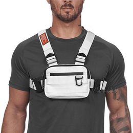 Small Chest Rig Men Bag Trendy Tactical Outdoor Streetwear Strap Vest Chest Bags For External Hook Sport Chest Pocke G176 220621266H