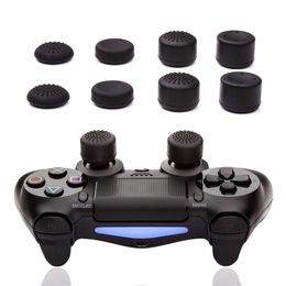 8pcs/set Black Silicone Thumb Stick Grips Cover Analog Joystick Grip Caps Extender For PS5 PS4 For Xbox one Controller DHL FEDEX UPS FREE SHIPPING
