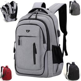 Backpack Large 15 6 Inch 17 3 Laptop USB Men Computer SchoolBag Business Bag Oxford Waterproof Rucksack College DaypackBackpack222e